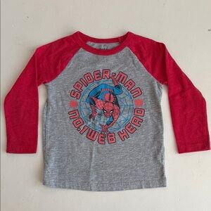 Spider-Man Kids Raglan Shirt - Red and Gray Boys 2T Jumping Beans